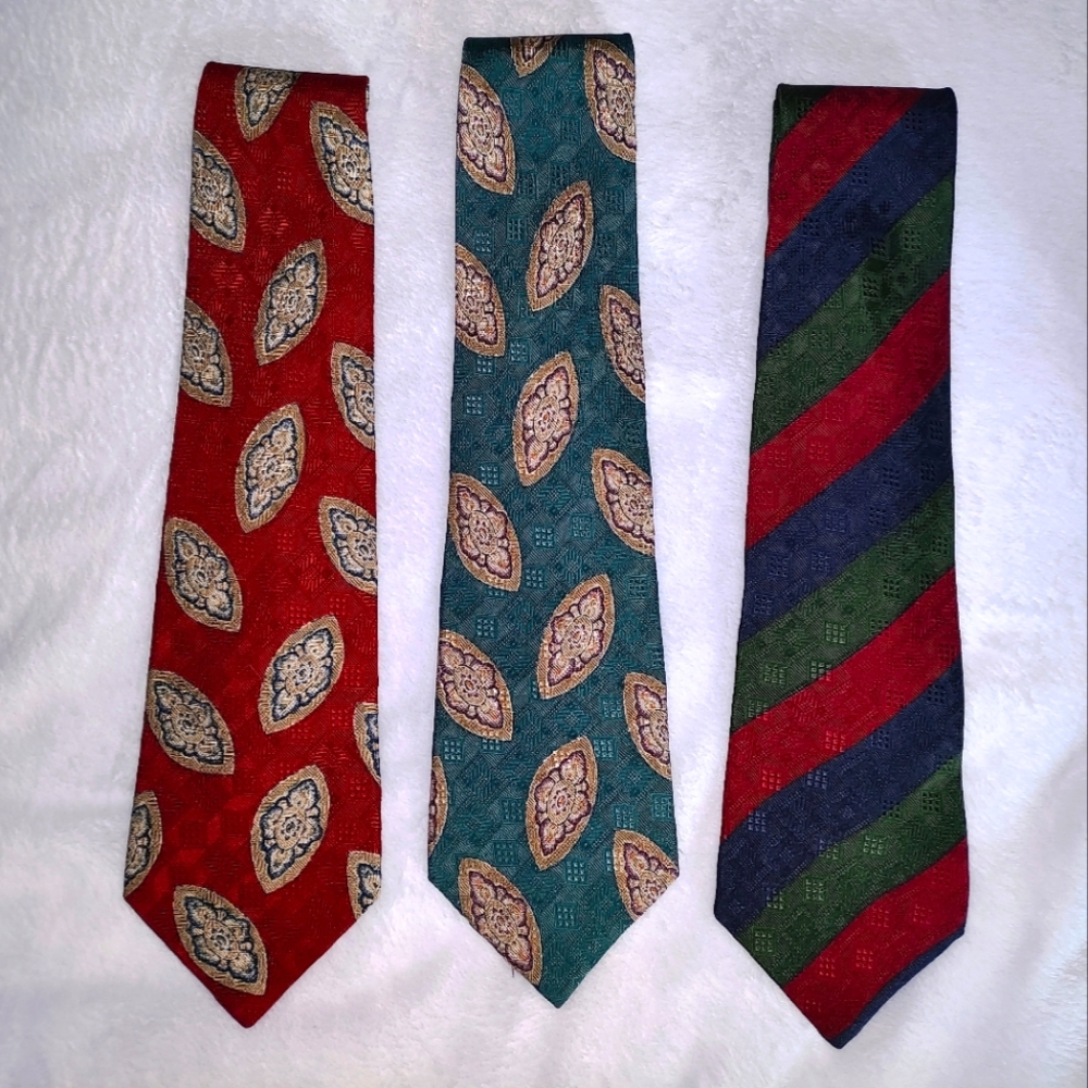 Burma Bibas Neck Ties (3) 100%Silk
